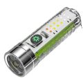 White Laser Flashlight TyPE-C Multifunctional Red & Blue Flashing Fluorescent Mini 520A Flashlight.