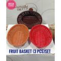 Plastic Fruit Basket (3pcs)set.