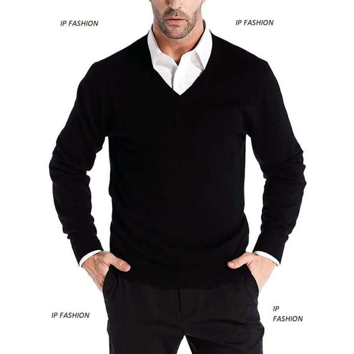 Men%E2%80%99s%20Relaxed%20Fit%20V-Neck%20Sweater%20-%20Image%202