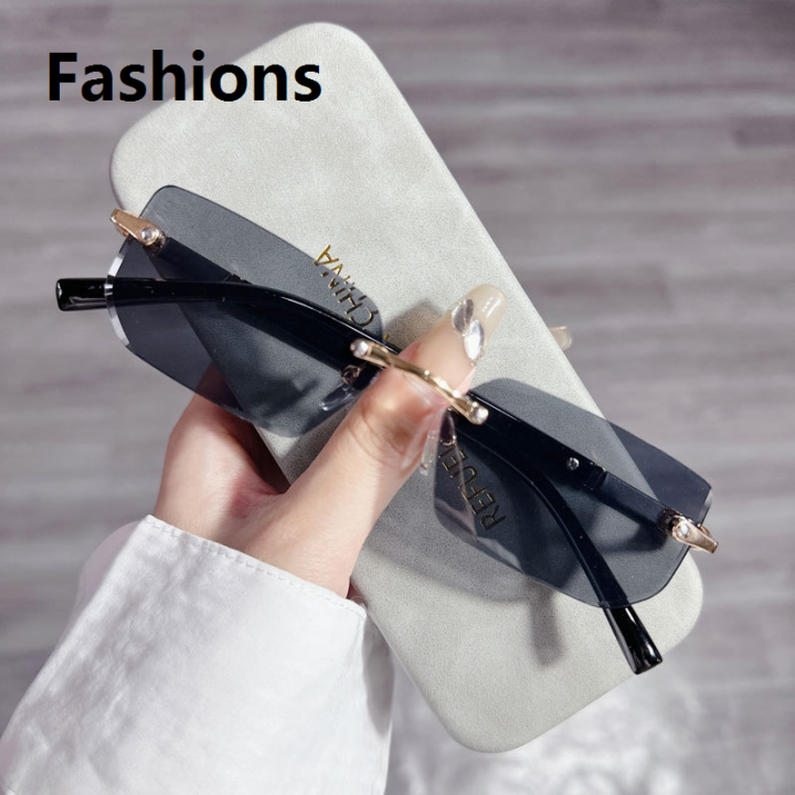 Fashions%20High%20Definition%20Sunglasses%20for%20Men%20Ladies%20Blue%20Light%20Blocking%20Eye%20Protection%20Eyewear%20Rimless%20Square%20Frame%20Eyeglasses%20Goggle%20-%20Image%203