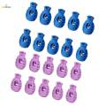 10pcs Bungee Cord Lock End Spring Stop Toggle Stoppers Blue. 