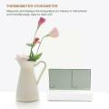 Transparent Thermometer Hydrometer LCD Digital Window Adhesive Cup Suction Measures Hygrometer Tape L2S2. 
