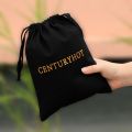High Quality Black cotton drawstring pouch Cotton Canvas Drawstring Bag Personalized Dust Bag With Custom logo. 