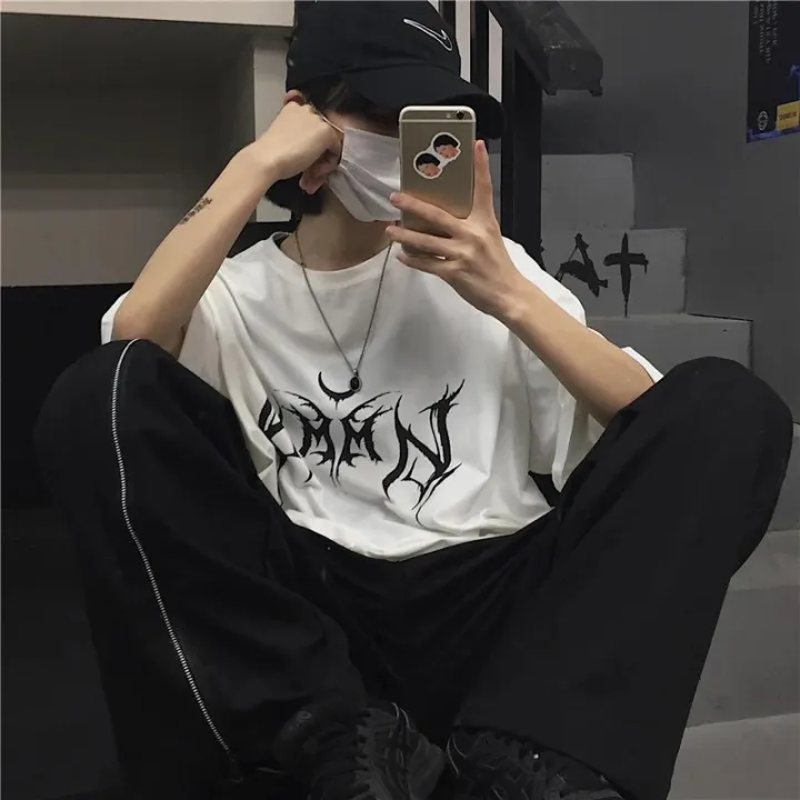 Women%20T%20Shirt%20Hip-Hop%20Loose%20Punk%20Letter%20Print%20Tops%20Tee%20Black%20T-shirt%20Female%20Summer%20T-shirt%2090s%20Graphic%20Tee%20Female%20Cute%20Tops%20Tee%20-%20Image%204