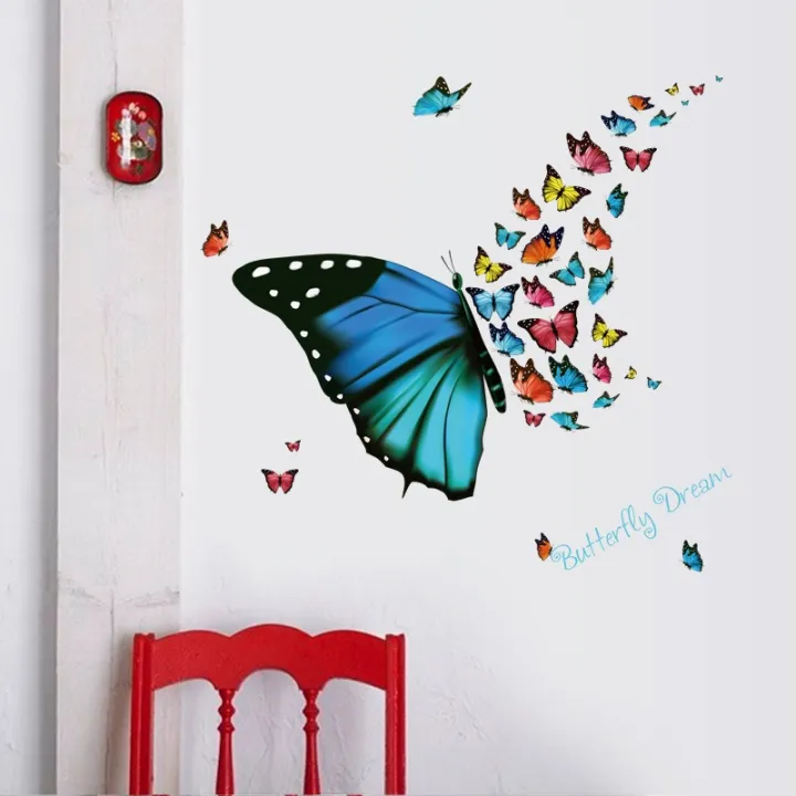 New%20Beautiful%20flying%20butterfly%20fresh%20living%20room%20porch%20corner%20decorative%20wall%20sticker%20pvc%20removable%20-%20Image%202