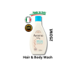 Aveeno Baby Daily Moisture Gentle Bath Wash & Shampoo (250ml) (Made in Italy). 
