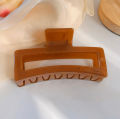 Korean Large Solid Hair Claw Elegant Hairpins Barrette Crab Hair Clips For Women Girls Square Headwear Hair Accessories Jewelry. 