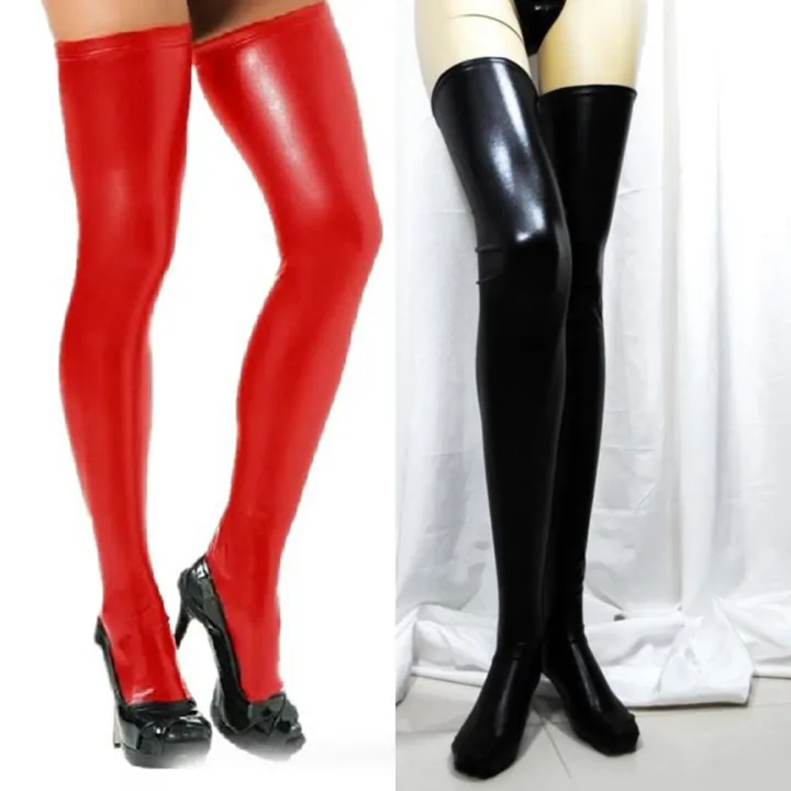 New%20Women%20Thigh%20High%20Socks%20Over%20Knees%20Socks%20PU%20Leather%20Casual%20Long%20Overknee%20Socks%20Black%20Red%20Silver%20Gold%20Stockings%20-%20Image%206