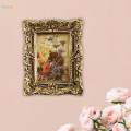 Desktop Picture Frame, Photo Frame Retro Antique Ornate Photo Frame, Resin Picture Frame Ornament for Bedroom Office Desktop Decoration Gift.