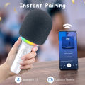FIFINE Karaoke Microphone Wireless Bluetooth-compatible Handheld Mic with Built-in Speaker,Portable Singing Microphone for Party.