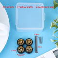 (New)1/64 Wheel For Hotwheel With Rubber Tire Hollow haft Model Car Modified Part MJ.