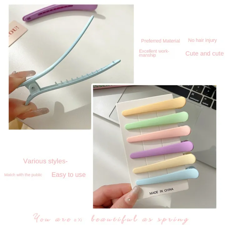 Korea%20Macaron%20Color%20Makeup%20Clips%20Cute%20Fashion%20Acrylic%20Hair%20Clip%20Simple%20Duck%20Mouth%20Clip%20Women%20-%20Image%205