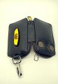 Leather Key Ring Holder Black/ Chocolate. - Key Ring. 