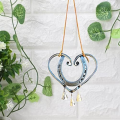 1 Piece Lucky Love Wind Chime Metal Heart-Shaped Horseshoe Wind Chimes Garden Home Decoration. 