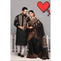 New Collection Staylish Coupple Sett Sare And Panjabi Men For Women - Panjabi. 