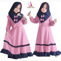 Irani Style Baby Borka Dubai Charry Georgette with Hijab Set for Muslim Baby. 