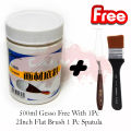 Gesso Combo 500ml Gesso Free With 1Pc 2Inch Flat Brush 1 Pc Spatula. 