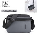 LouisWill Men Bag Fashion Single-shoulder Bag Multi-pocket Men's Messenger Bag Casual Handbag Men's Bag Backpack Portable Crossbody Bag Small Bag Business Briefcase.
