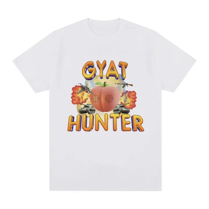 Gyat%20Hunter%20Funny%20Meme%20T-shirt%20Women's%20Fashion%20Retro%20Short%20sleeved%20T-shirt%20Casual%20Loose%20Large%20T-shirt%20Street%20Clothing%20-%20Image%203