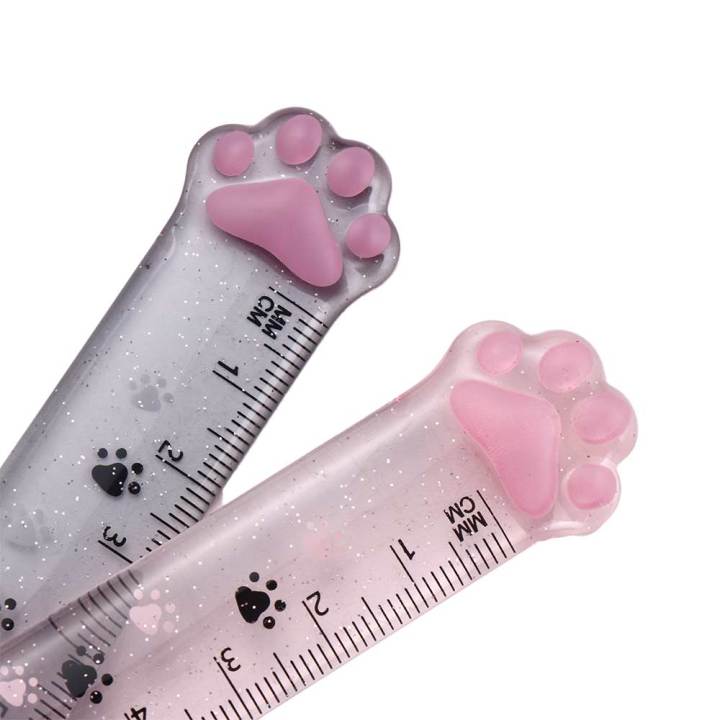 Claw Ruler 【Must-have】 Students Kawaii Painting Plastic Stationery Kids Gifts Cats ...