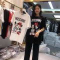 2020 New ins fashion Moschino short-sleeved T-shirt men and women couple pure cotton loose-fitting p. 