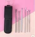 6PCS Ear Pick Set Portable Ear Cleaner Set Stainless Steel With Lather Case - Ear Pick. 