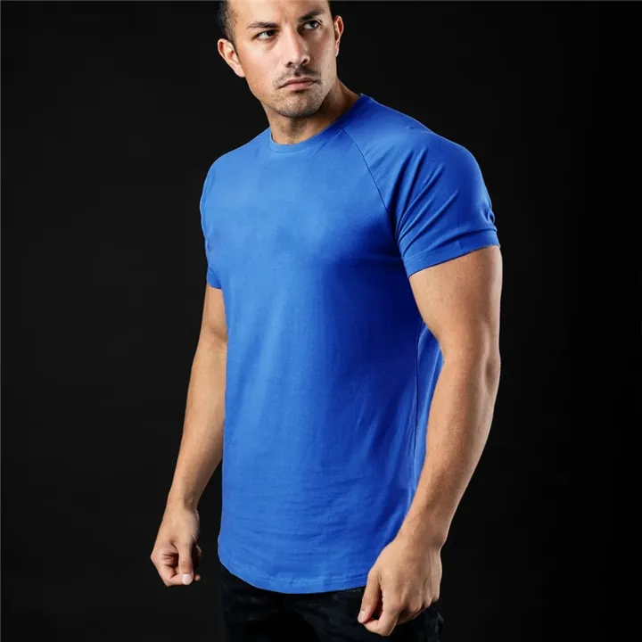 Plain%20T%20Shirt%20Men%20New%20Fashion%20Tee%20Shirts%20Summer%20Cotton%20Short%20Sleeve%20Tshirt%20Fitness%20Mens%20Gym%20Clothing%20Casual%20Sports%20T%20Shirts%20-%20Image%207