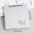 Square Folding Aluminum Mirror Mini Compact Pocket Mirror Makeup Hand Standing Portable Small Mirror Foldable Cosmetics Tool MIRRORRR. 