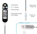 Electronic Digital Bbq Thermometer -50 To 300'C Instant Read Oven Thermometer Tools Probe Household Thermometer With Long Probe - Thermometer.