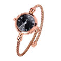 Korean version of simple fashion small fresh retro watch Open type small bracelet style ladies student fashion watch. 