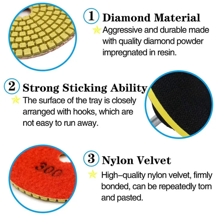 11Pcs%203%20Inch%2080mm%20Diamond%20Polishing%20Pads%20Kit%20Wet/Dry%20for%20Granite%20Stone%20Concrete%20Marble%20Polishing%20Use%20Grinding%20Discs%20Set%20-%20Image%205