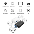 2X 6 in 1 USB 3.0 OTG Card Reader for Secure Digital/TF Cardreaders Splitter Adapter for Mobile Phone Computer-Black. 