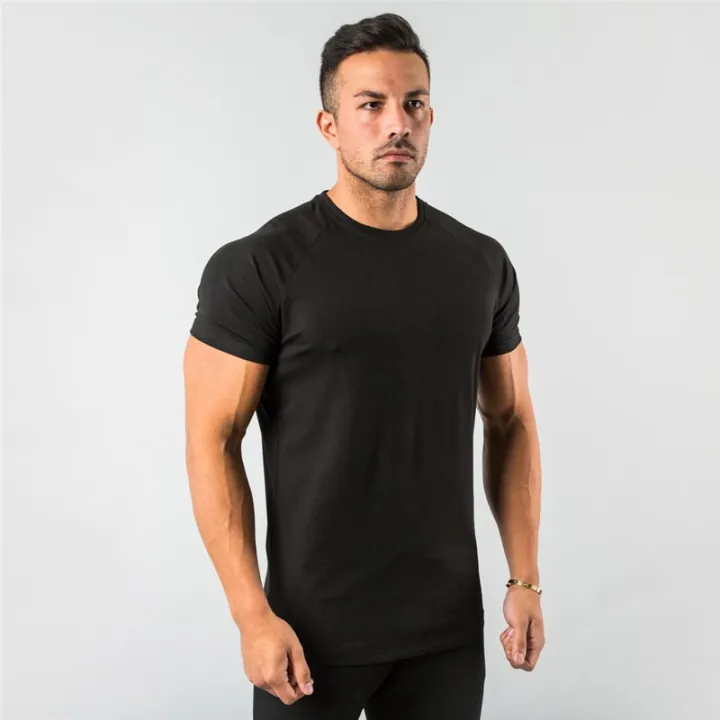 New%20Stylish%20Plain%20Tops%20Fitness%20Mens%20T%20Shirt%20Short%20Sleeve%20Muscle%20Joggers%20Bodybuilding%20Tshirt%20Male%20Gym%20Clothes%20Slim%20Fit%20Tee%20Shirt%20-%20Image%206