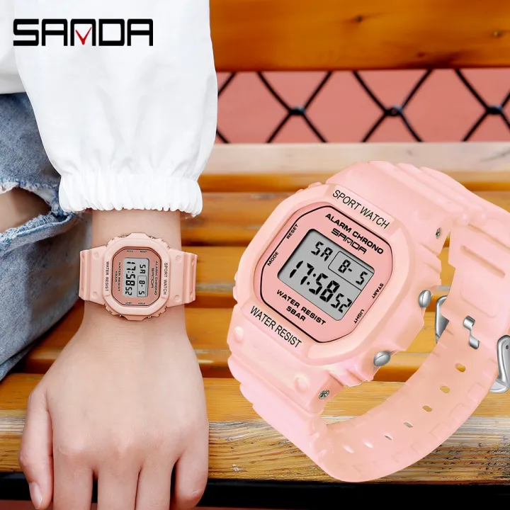SANDA%20Women%20Digital%20Watch%20Multifunction%20Wrist%20Watch%20Rectangle%20Women%20Watches%20Alarm%20Clock%20Sport%20Waterproof%20Watches%20reloj%20mujer%20293%20-%20Image%204