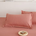 Thickened brushed bed sheet single piece solid color washed cotton 1.2 meters 1.5 meters modern simple single red quilt ins. 