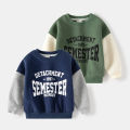 Korean version of children's clothing wholesale 2023 autumn clothes boys two sweatshirts baby loose tops children's sleeve tide shirts.