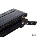 Avro Premium 100% Genuine Cow Leather Double Zipper Money Bag For Men Stylish Export Quality Wallet For Men. 