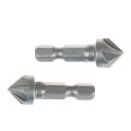 6 Flute Countersink Drill Bit Chamfer Cutting Woodworking Tool hexagon handle Encounter. 