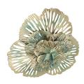 Metal Wall Decor, Modern 3D Ginkgo Flower Wall Sculpture Art Craft Stylish for Cafe for Bedroom. 