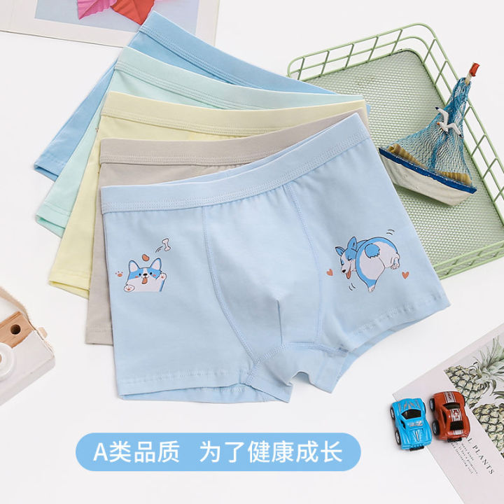 %E3%80%904-Pack%E3%80%91Children's%20Underwear%20Pure%20Cotton%20Boxer%20Underwear%20Boys'%20Boxer%20Brief%20Boys'%20Underwear%20Medium%20and%20Large%20Children's%20ShortsACotton-like%20-%20Image%203