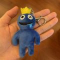 10cm Rainbow Friends Keychain Plush Toy Anime Game Role Doll Blue Monster Soft Stuffed Toys Kids Plush Doll Christmas Gifts. 