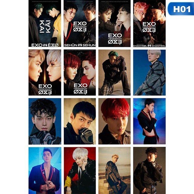 16Pcs/Set%20KPOP%20EXO%206th%20Album%20OBSESSION%20Photo%20Card%20Lomo%20Card%20Poster%20Photocard%20Photo%20Card%20Fans%20Gift%20Collection%20Stationery%20Set%20-%20Image%202