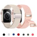 Nylon Braided Strap For Apple Watch Band 44mm 40mm 45mm 49mm 41mm 38mm 42mm magnetic buckle Bracelet iWatch series se 1 2 3 4 5 6 SE 7 8 9 Ultra. 