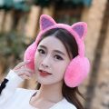 1 pc Women Girls Winter Warm Earmuffs Cat Ears Cat Ear Ear Warmers Outdoor Earmuff Sequin Earmuffs Fluffy Earflap Headband.