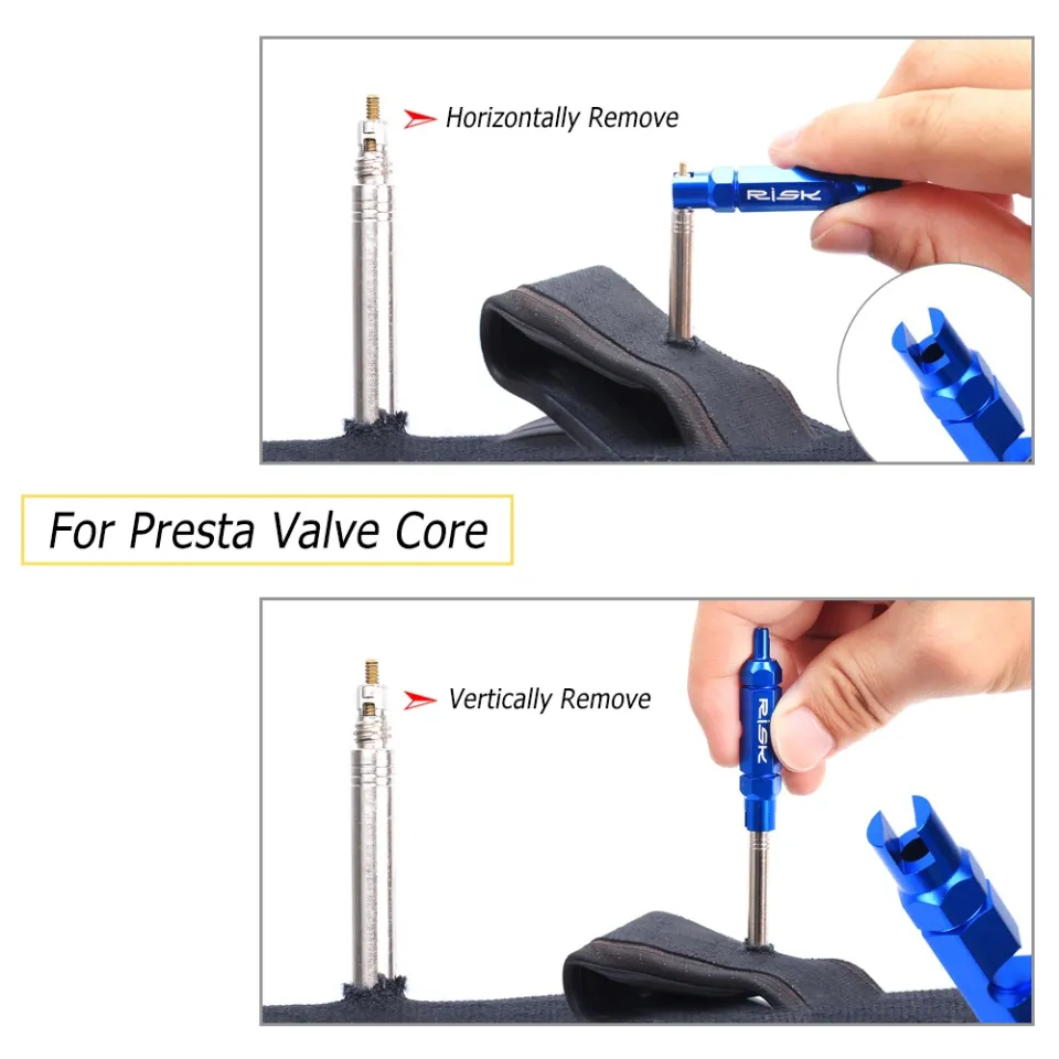 RISK Bicycle Valve Core Removal Tool for Schrader Presta Extender