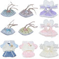 Colorful Cotton Doll Skirt for 10cm/20cm Doll Clothes Plush Doll's Clothing Handmade Outfit Accessories Fashion Kids Toys Gift Luhuai CVC. 