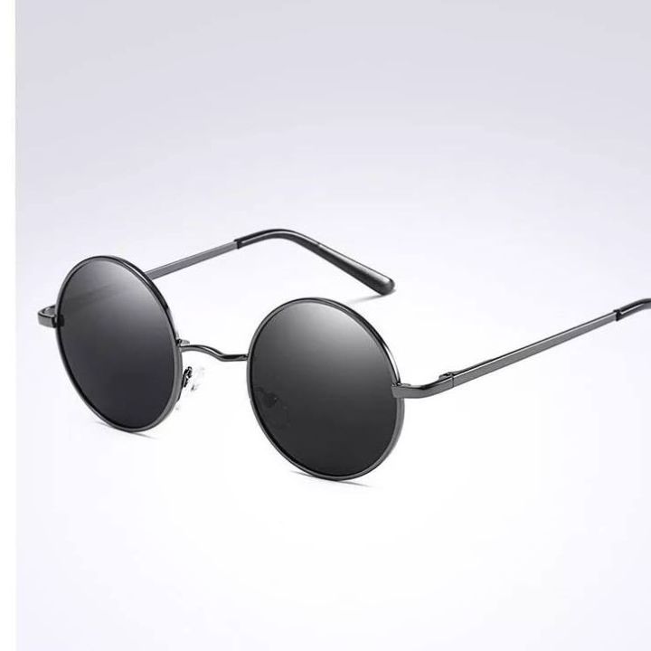 New Brand Black Designer Classic Polarized Round Sunglasses