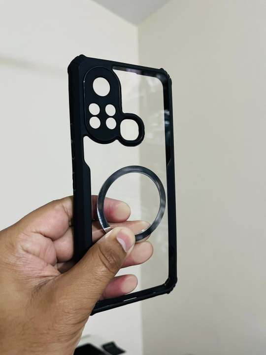 Back%20Case%20Cover%20for%20Infinix%20Hot%2011s%20(Shockproof%20with%20Polycarbonate%20Clear%20Panel%20%7C%20Professional%20Black)%20Wirless%20Case%20-%20Image%202