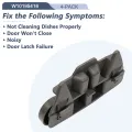 4PCS W10195416 Dishwasher Wheels Lower Rack For Dish Rack Accessories. 