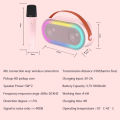 Mini Karaoke Machine Bluetooth-Compatible RGB Light Home KTV Karaoke Speaker 10W HIFI Dual Horns Birthday Gifts for Girls Boys. 